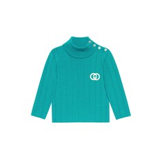 Col roulé pour bébé en laine avec GG