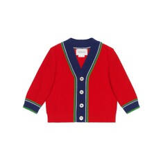 Кардиган из шерсти с лентой Web, 0–1 год