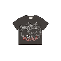 Baby 'Guccheese' animal print T-shirt