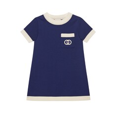 Robe pour enfant en laine à motif GG