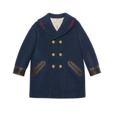 Children's wool coat with embroidery