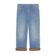 Children's denim pant with flannel lining