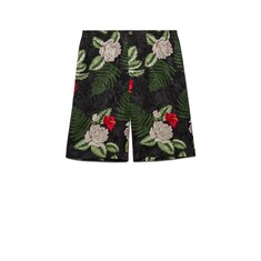 Hawaiian print viscose shorts