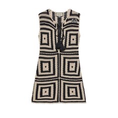 Robe courte en coton au crochet