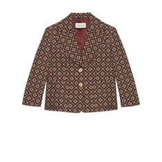 Veste en jacquard à damier GG