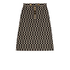 Optical tweed skirt
