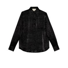 Chemise en crêpe à fines rayures