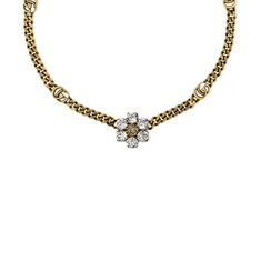 Collier Double G avec cristaux