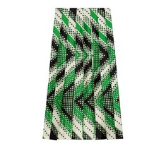 Chevron print silk skirt