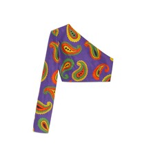 Paisley print canvas one-sleeve top