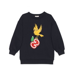Children's GG apple print sweatshirt