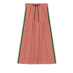 G geometric jacquard mid-length skirt
