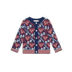 Cardigan pour bébé en viscose fine et jacquard