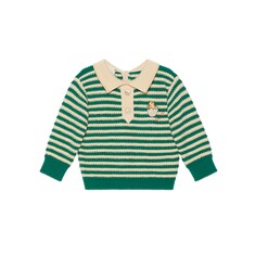 Pull pour bébé en laine rayée avec poussin Gucci