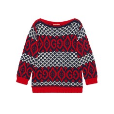 Pull pour enfant en coton à jacquard GG