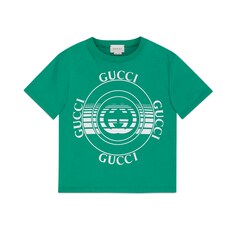 Футболка с диском и надписью «Gucci», 3–12 лет