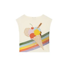 Children's cotton T-shirt with ice cream print