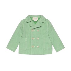 Veste pour bébé à chevrons avec étiquette inscription Gucci