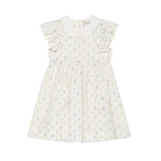 Robe pour enfant en coton à imprimé GG et pois