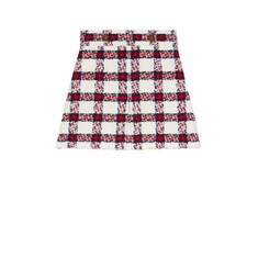 Check tweed skirt