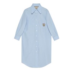 Chemise longue à broderie chou-fleur
