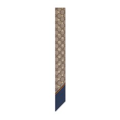 GG print with stars silk neck bow