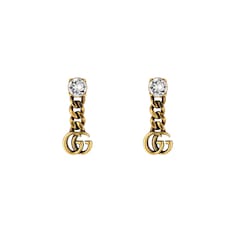 ต่างหู Crystal Double G earrings