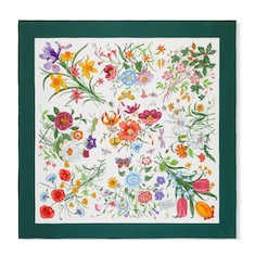 Carré Flora en twill de soie à imprimé