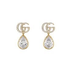 Boucles d’oreilles avec pendentif GG Marmont à cristaux