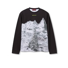 T-shirt in jersey di cotone tecnico stampato