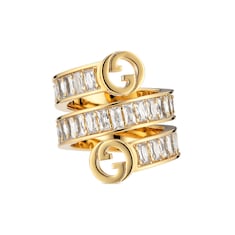 Gucci Blondie crystal spiral ring