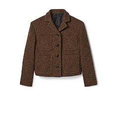 Jacke aus Wolle mit Knötchen-Optik