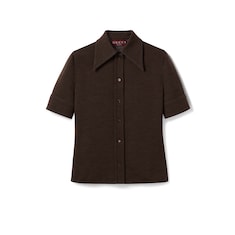 Camisa de punto de algodón y lana