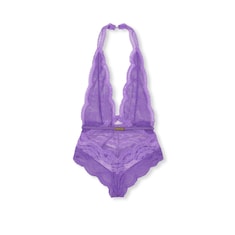 Body en tulle à dentelle fleurie