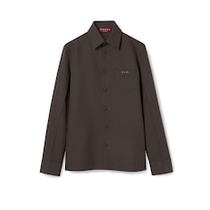 Camicia in twill di poliestere con dettaglio Morsetto