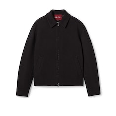 Jacke aus Woll-Doppelgewebe mit Reißverschluss