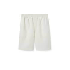 Short en lin avec logo en relief