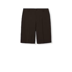 Short en gabardine de laine avec broderie