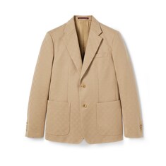 Giacca in gabardina di cotone GG jacquard