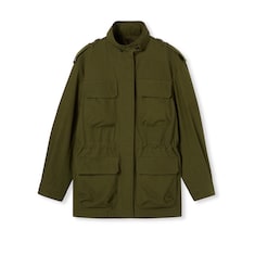 Chaqueta de lona de algodón con bordado