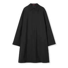 Cappotto in lana doppiata con logo