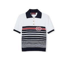 Polo de punto de algodón con intarsia