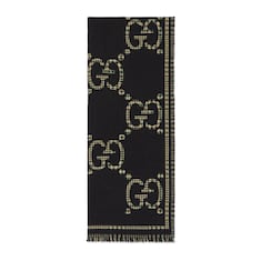 Check GG wool scarf
