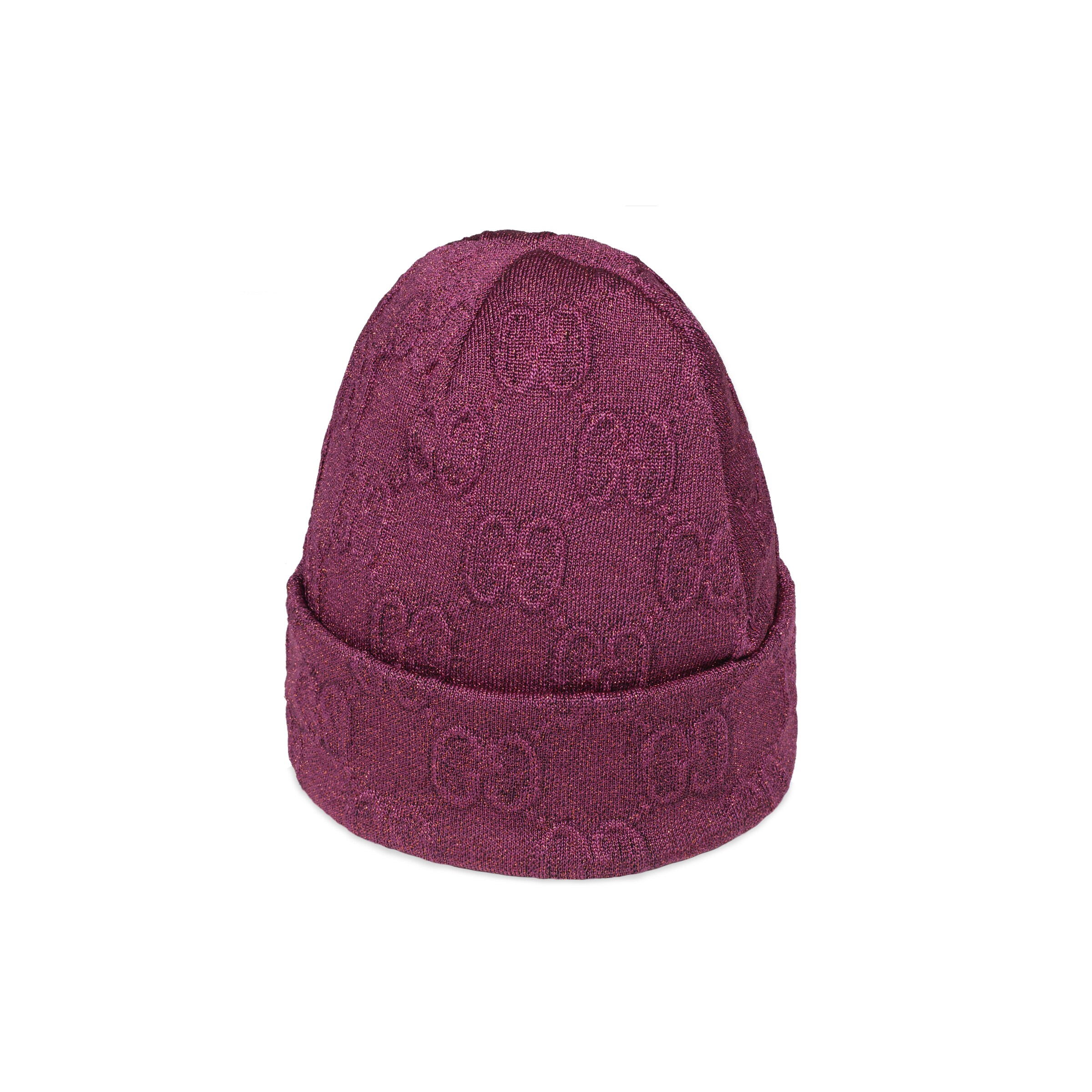 Gucci metallic knit beanie Purple Wool beanie Gucci Purple size M International in Wool - 38430254 main image 4