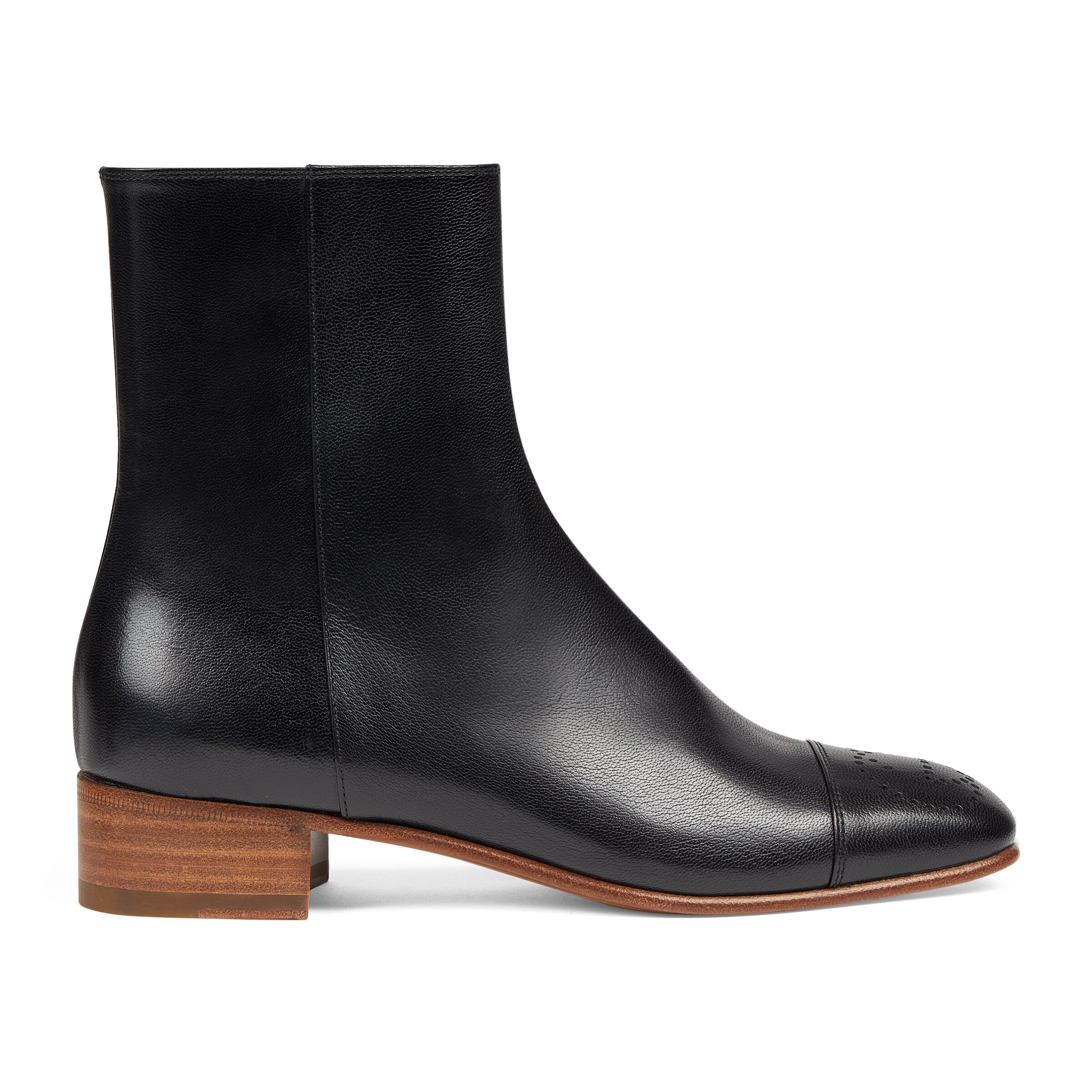 Gucci Women's Ankle Boot With Interlocking G In Black Leather ModeSens