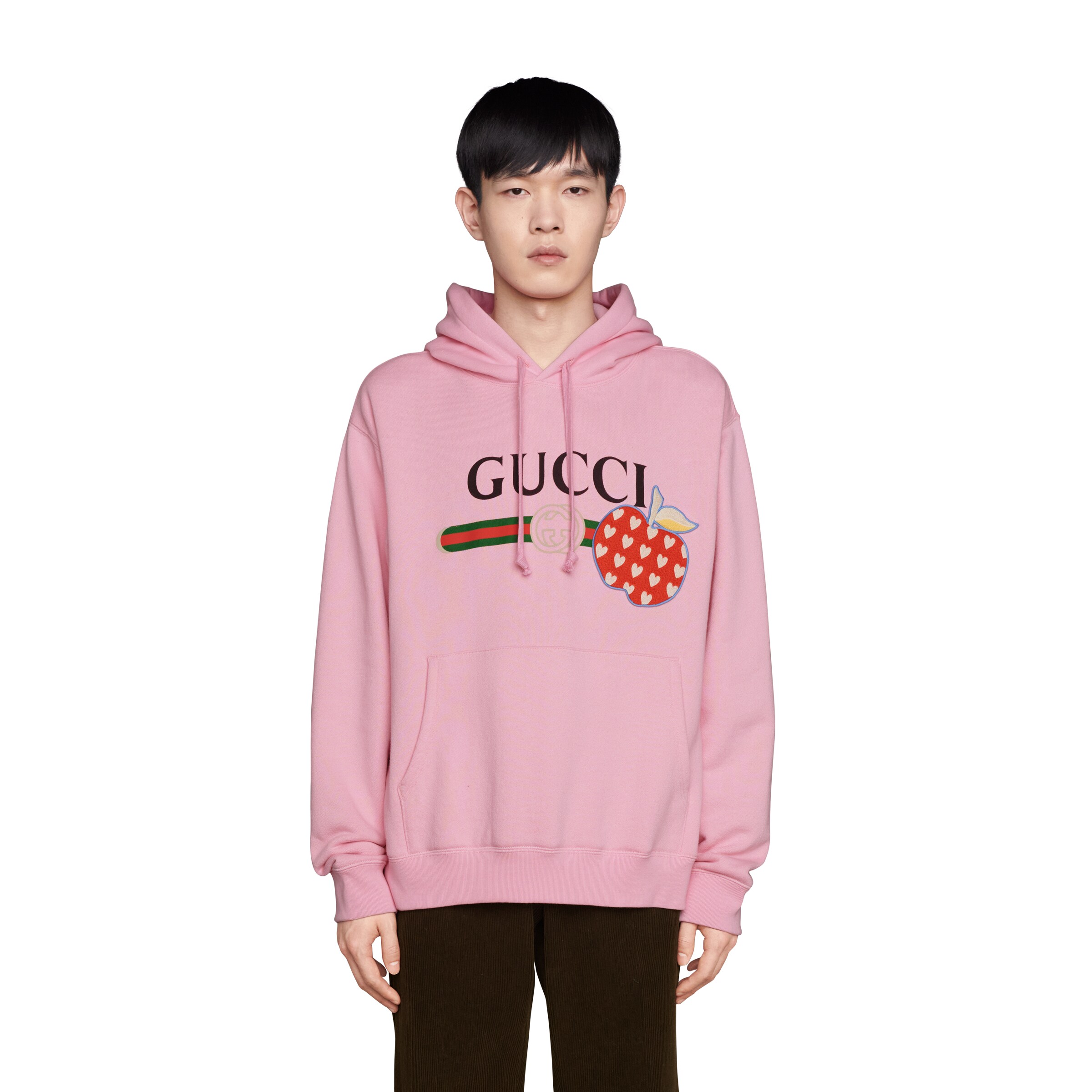 Gucci Men's Les Pommes Sweatshirt In Pink | ModeSens