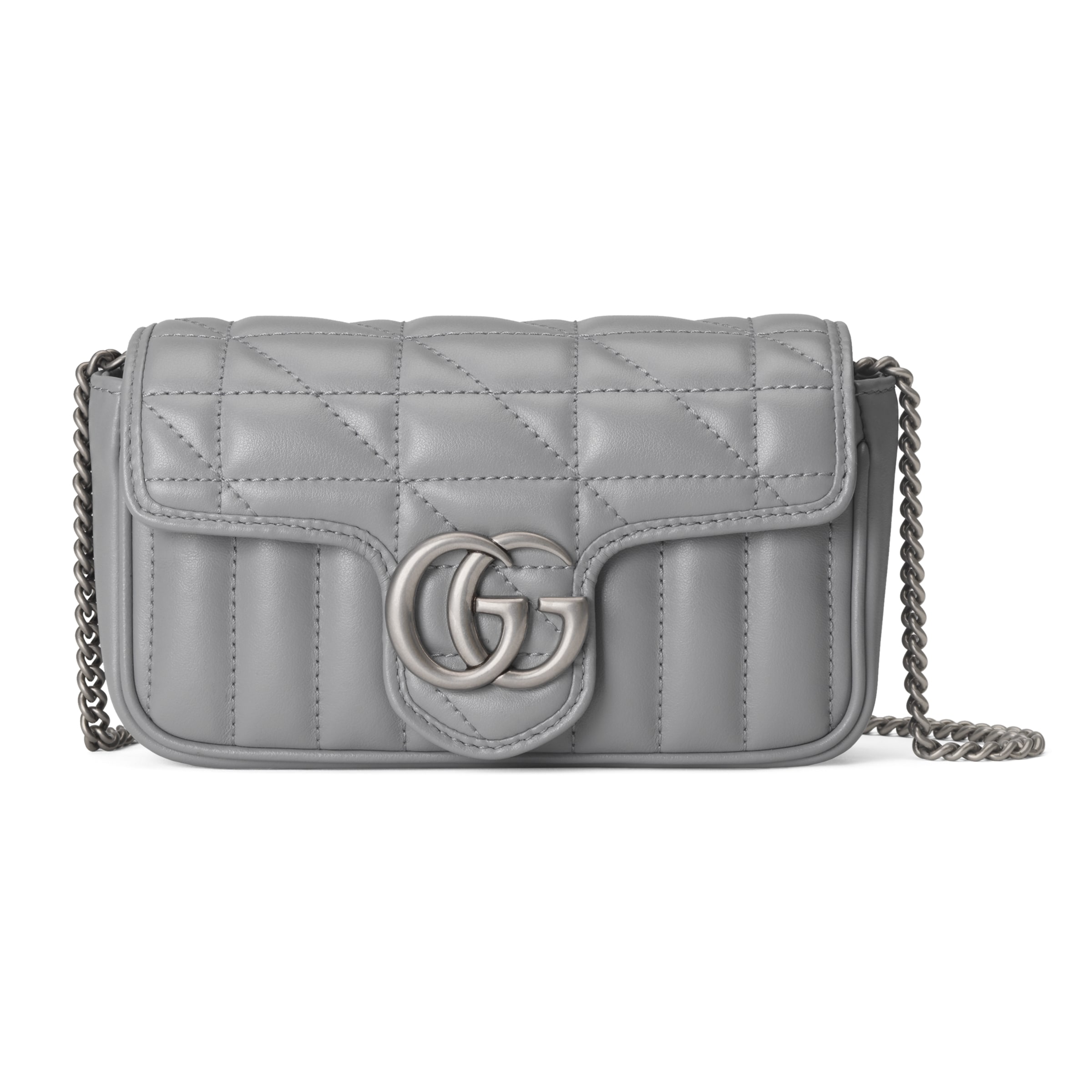 Gucci Gg Marmont Super Mini Bag In Grey ModeSens