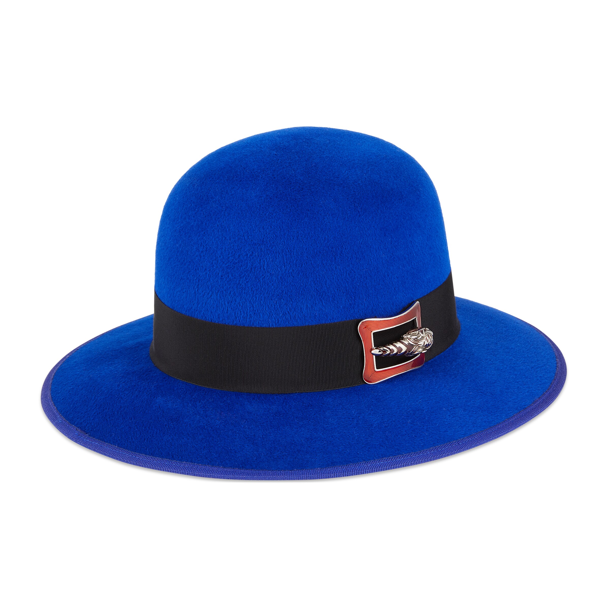 Gucci Wide Brim Felt Hat In Blue | ModeSens