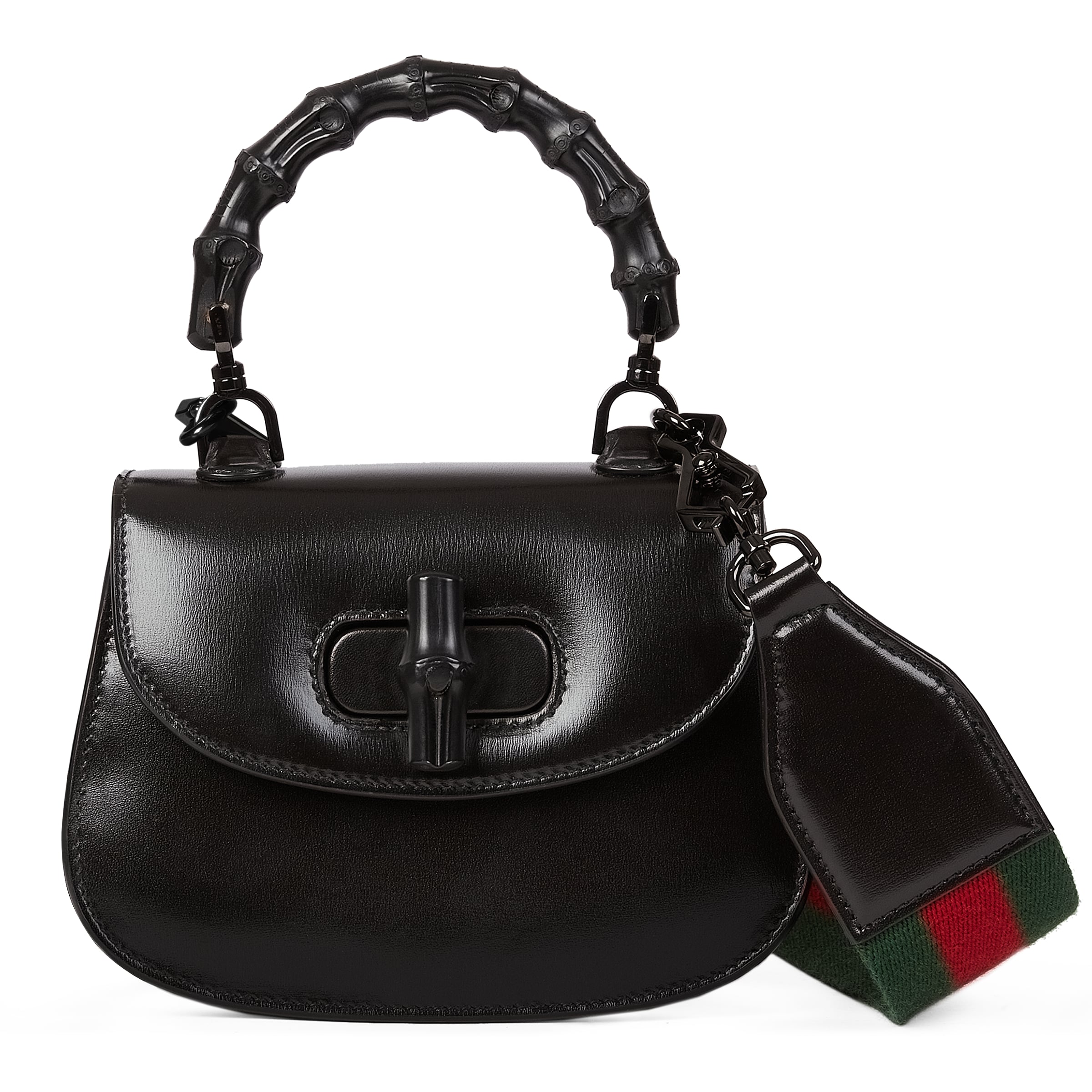 Gucci Bamboo Mini Top Handle Bag In Black Modesens