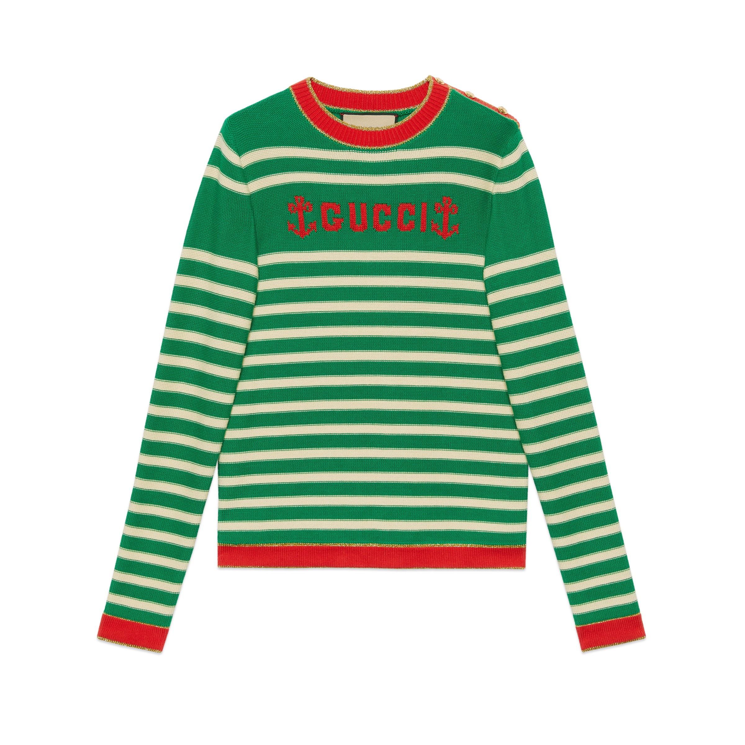 GUCCI STRIPED COTTON SWEATER